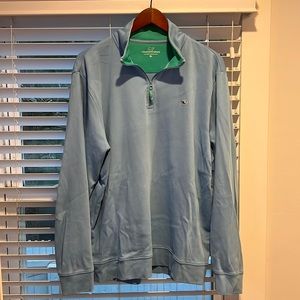 Vineyard Vines - 1/4 Zip Long Sleeve Shirt -Light Blue